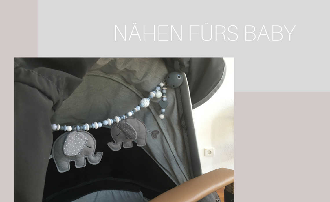 Kinderwagenkette aus Filz mit Elefanten – Anleitung